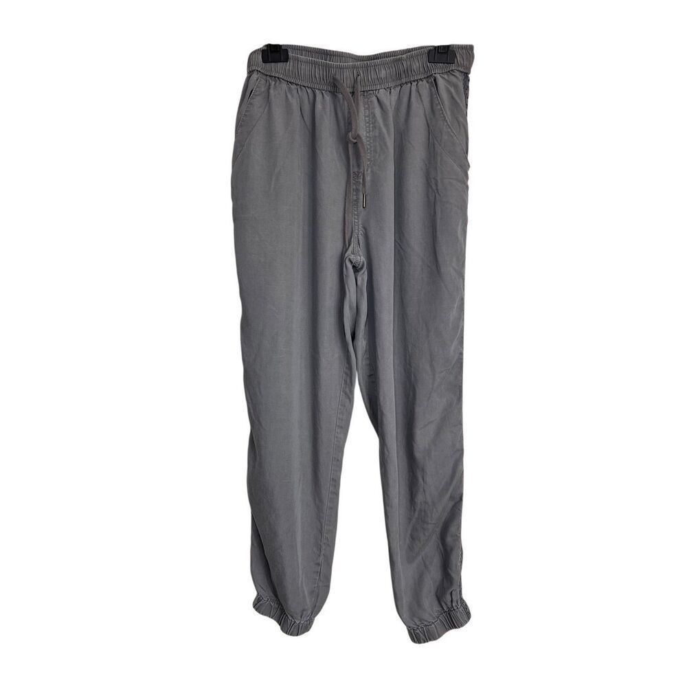 Knox Rose‎ Pants Womens Size Medium Gray Jogger Drawstring Embroidered Lyocell